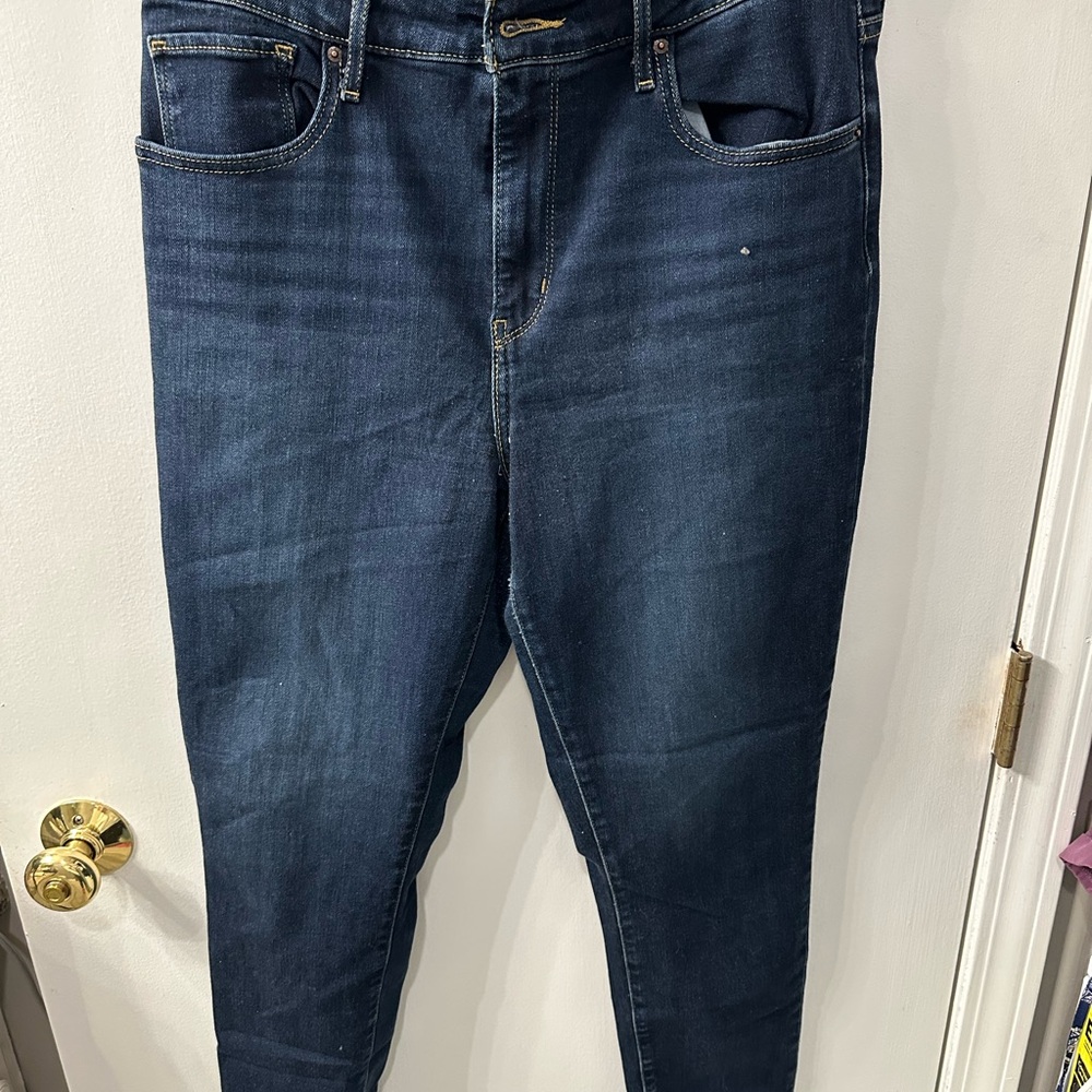 Gently Used Dark Blue Denim Jeans - 721 High Rise Skinny
